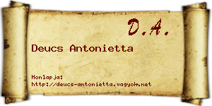 Deucs Antonietta névjegykártya